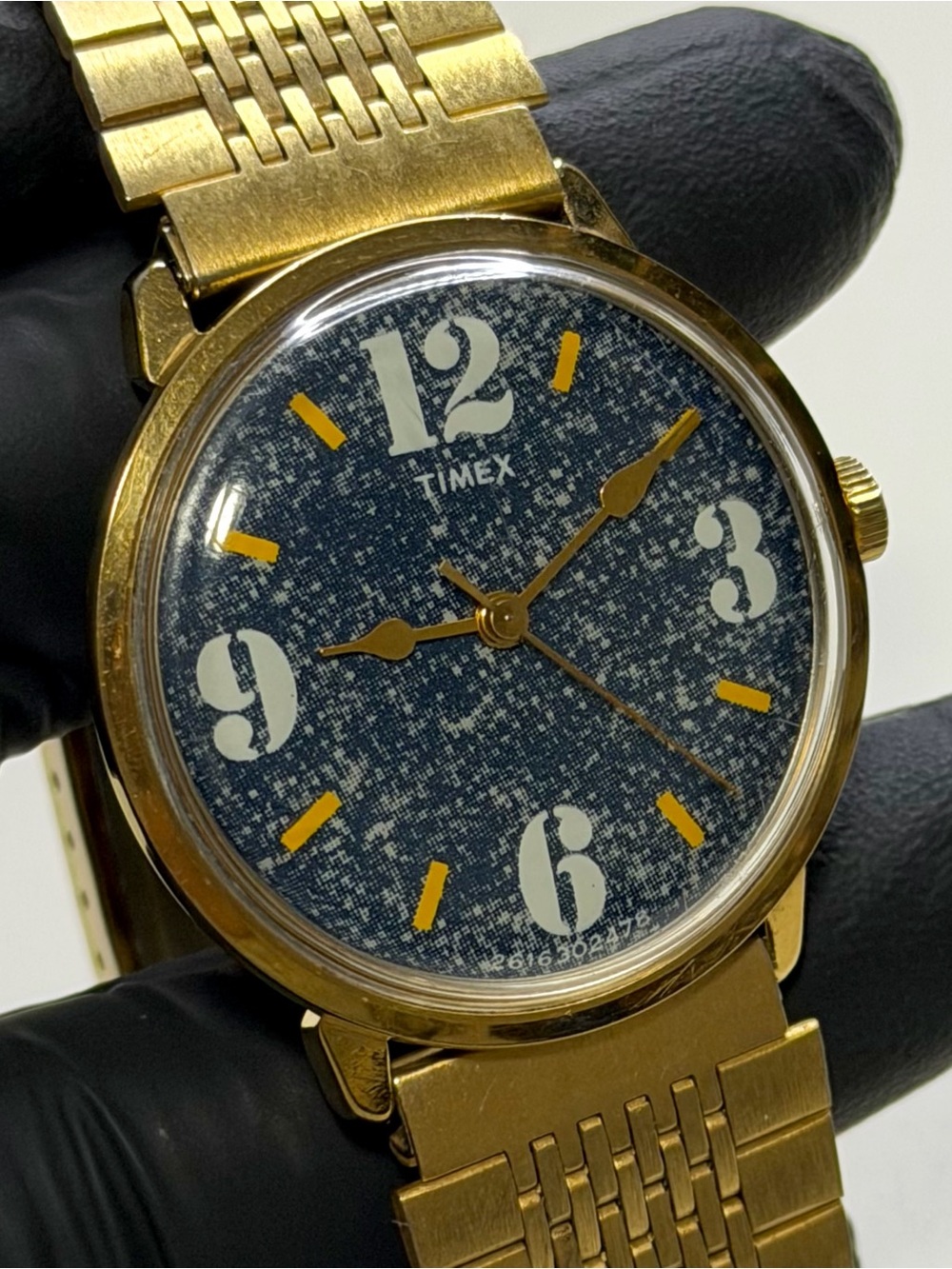 Timex Wrist Jeans 26163-02478 Mechanical 1978 Gold-Tone 35mm Men’s Vintage Watch